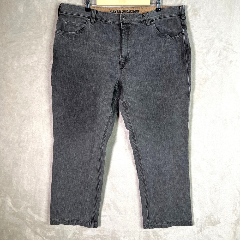 Duluth Trading Flex Ballroom Jeans Relaxed Fit Gray Size 42x28 Workwear Casual